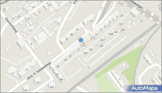 Sosnowiec, Króla Jana III Sobieskiego, 20, mapa Sosnowca