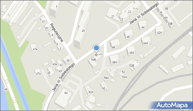 Sosnowiec, Króla Jana III Sobieskiego, 62, mapa Sosnowca