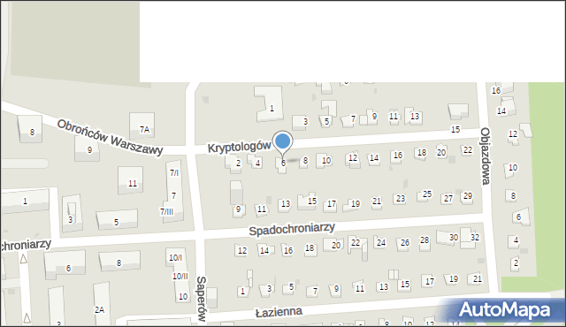 Sosnowiec, Kryptologów, 6, mapa Sosnowca