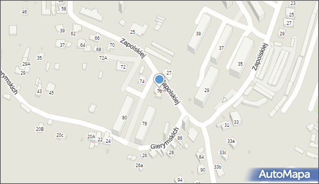 Sosnowiec, Kraszewskiego Józefa Ignacego, 76, mapa Sosnowca