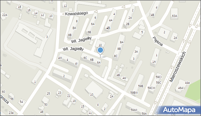 Sosnowiec, Króla Władysława Jagiełły, 6, mapa Sosnowca