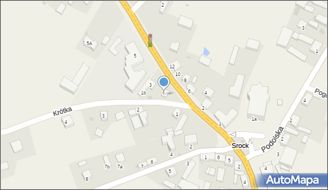 Srock, Krótka, 1a, mapa Srock