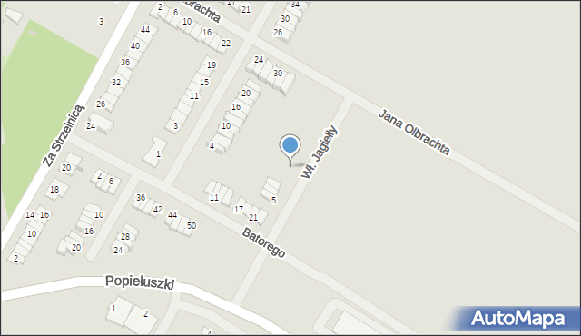 Środa Wielkopolska, Króla Władysława Jagiełły, 13, mapa Środa Wielkopolska