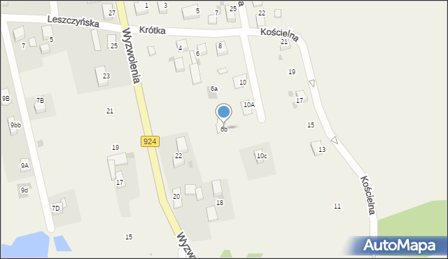 Stanowice, Krótka, 6b, mapa Stanowice