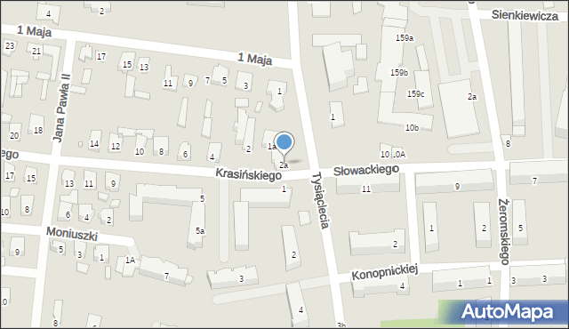 Stąporków, Krasińskiego Zygmunta, 2a, mapa Stąporków