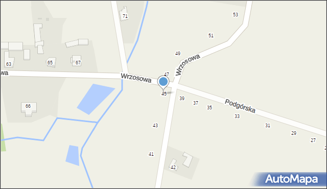 Stara Huta, Kręta, 45, mapa Stara Huta