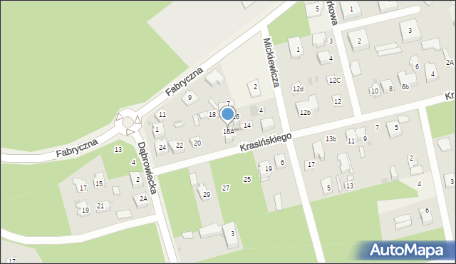 Stara Wieś, Krasińskiego, 16A, mapa Stara Wieś