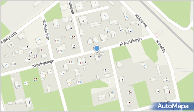 Stara Wieś, Krasińskiego, 5a, mapa Stara Wieś