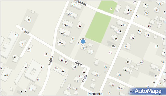 Stare Babice, Kręta, 6, mapa Stare Babice