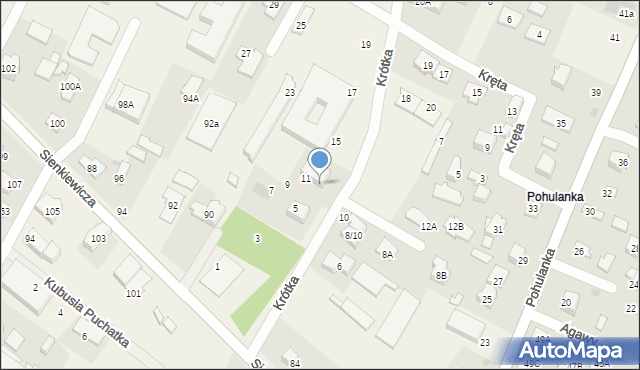 Stare Babice, Krótka, 13, mapa Stare Babice