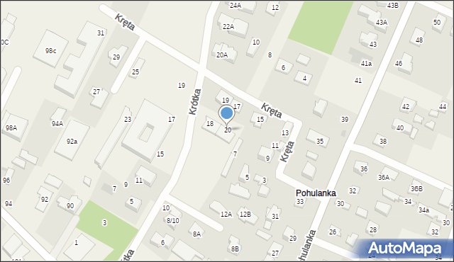Stare Babice, Krótka, 20, mapa Stare Babice
