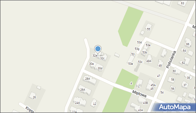 Stare Babice, Krótka, 32b, mapa Stare Babice