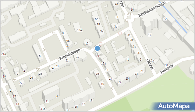 Stargard, Krasińskiego Zygmunta, 11, mapa Stargard