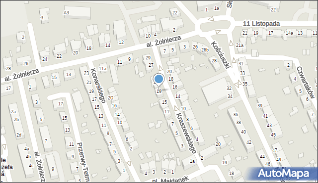 Stargard, Kraszewskiego Józefa Ignacego, 19, mapa Stargard