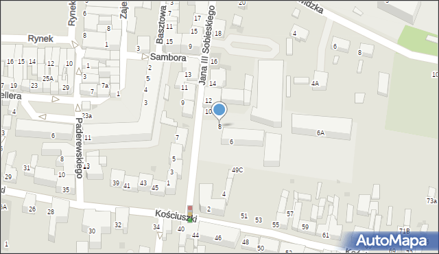 Starogard Gdański, Króla Jana III Sobieskiego, 8, mapa Starogard Gdański