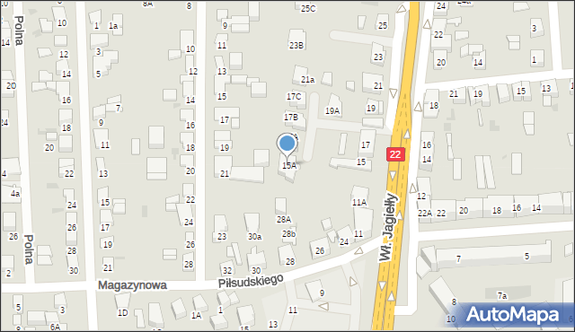 Starogard Gdański, Króla Władysława Jagiełły, 15A, mapa Starogard Gdański