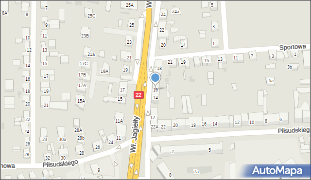 Starogard Gdański, Króla Władysława Jagiełły, 16, mapa Starogard Gdański