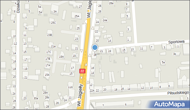 Starogard Gdański, Króla Władysława Jagiełły, 18, mapa Starogard Gdański