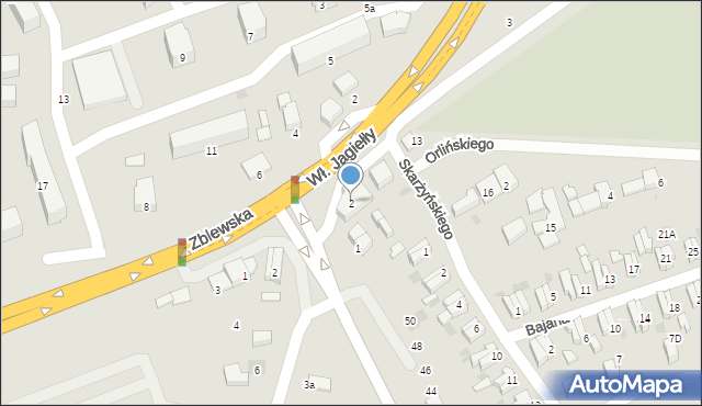 Starogard Gdański, Króla Władysława Jagiełły, 2, mapa Starogard Gdański