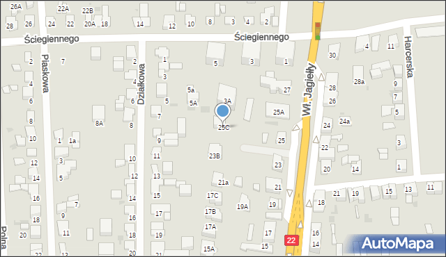 Starogard Gdański, Króla Władysława Jagiełły, 25C, mapa Starogard Gdański