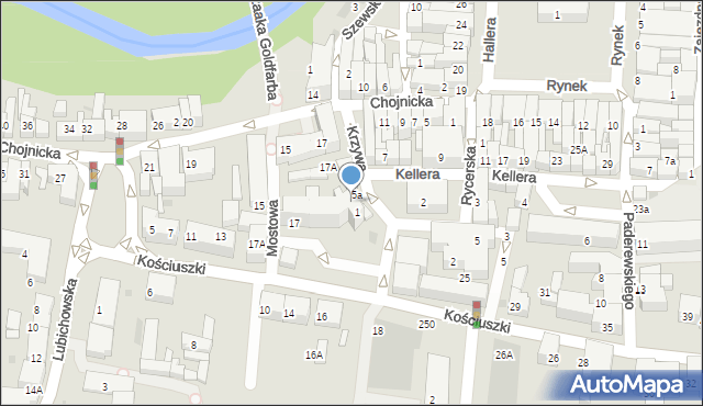 Starogard Gdański, Krzywa, 5, mapa Starogard Gdański