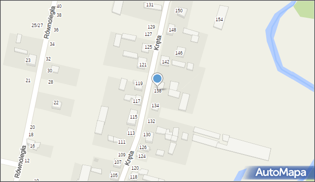 Stary Kocin, Kręta, 138, mapa Stary Kocin