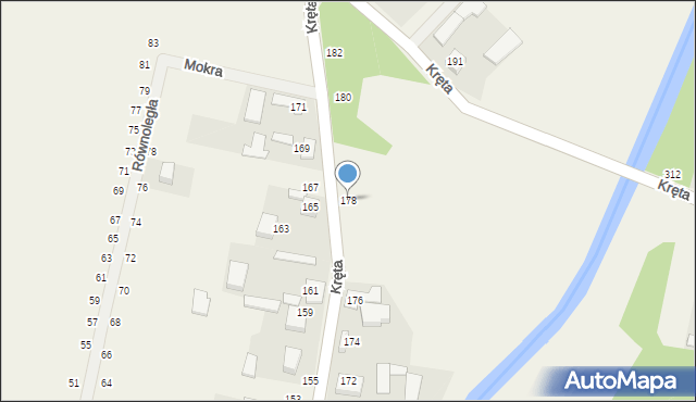 Stary Kocin, Kręta, 178, mapa Stary Kocin