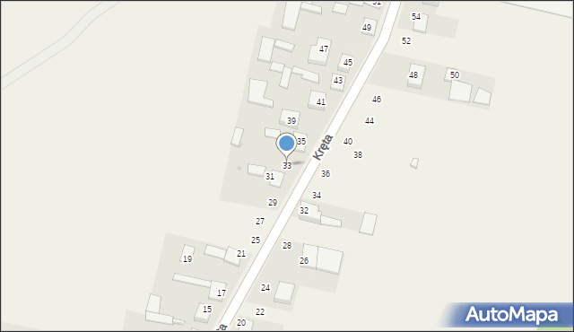 Stary Kocin, Kręta, 33, mapa Stary Kocin