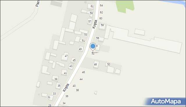 Stary Kocin, Kręta, 52, mapa Stary Kocin