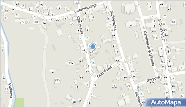 Stary Sącz, Króla Bolesława Chrobrego, 14a, mapa Stary Sącz