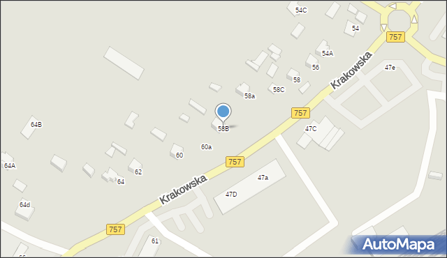 Staszów, Krakowska, 58B, mapa Staszów