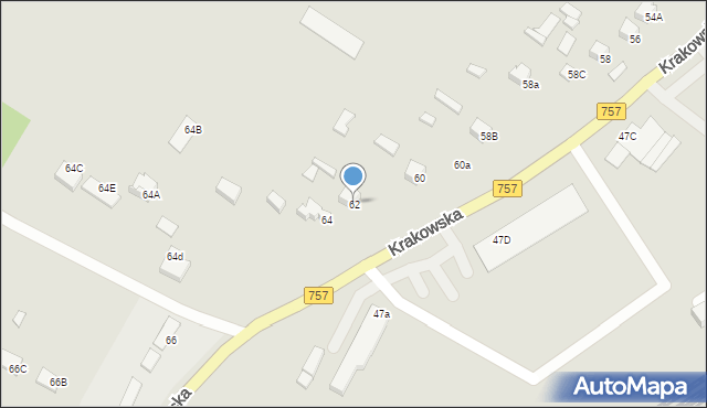 Staszów, Krakowska, 62, mapa Staszów