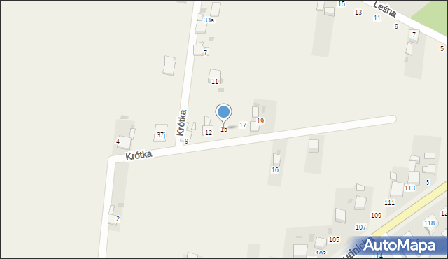 Steblów, Krótka, 15, mapa Steblów