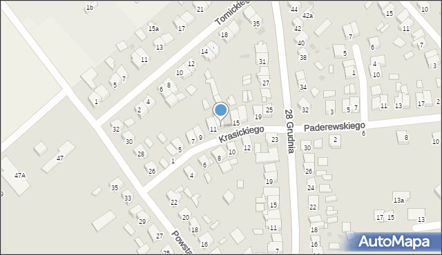 Stęszew, Krasickiego Ignacego, bp., 13, mapa Stęszew