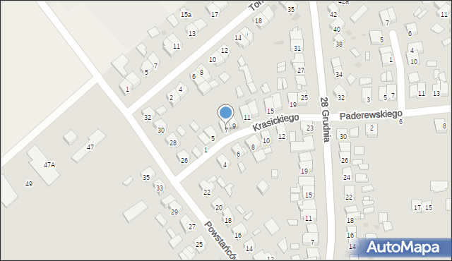 Stęszew, Krasickiego Ignacego, bp., 7, mapa Stęszew