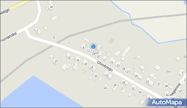 Stęszew, Króla Bolesława Chrobrego, 13, mapa Stęszew