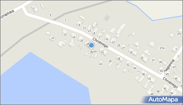 Stęszew, Króla Bolesława Chrobrego, 20, mapa Stęszew