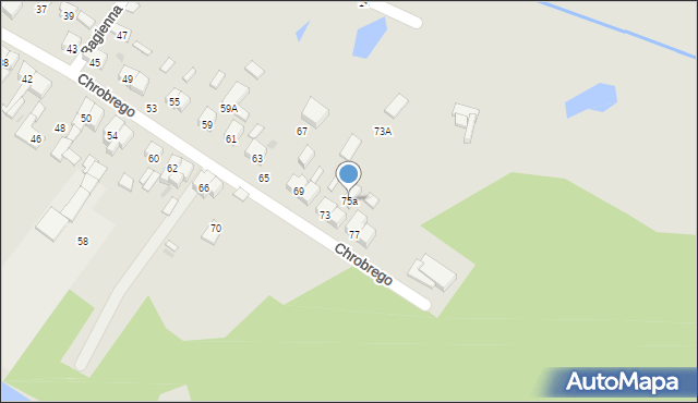 Stęszew, Króla Bolesława Chrobrego, 75a, mapa Stęszew