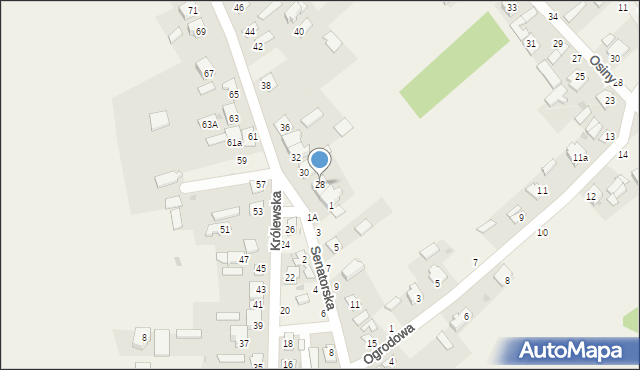 Stężyca, Królewska, 28, mapa Stężyca