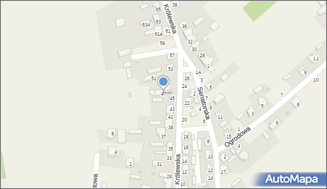 Stężyca, Królewska, 47, mapa Stężyca