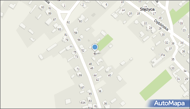 Stężyca, Królewska, 50, mapa Stężyca