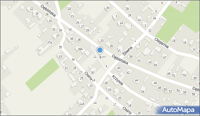 Stężyca, Krzywa, 6, mapa Stężyca