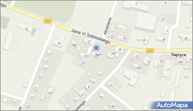 Stężyca, Króla Jana III Sobieskiego, 25a, mapa Stężyca