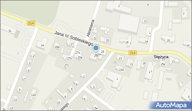 Stężyca, Króla Jana III Sobieskiego, 25b, mapa Stężyca
