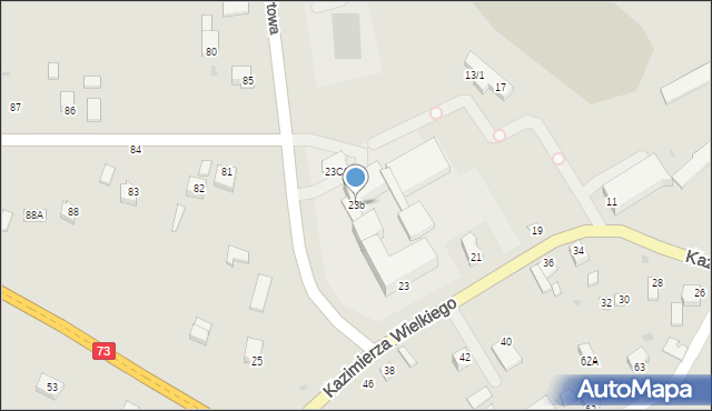 Stopnica, Króla Kazimierza Wielkiego, 23b, mapa Stopnica