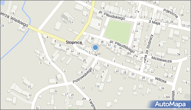 Stopnica, Króla Kazimierza Wielkiego, 7A, mapa Stopnica