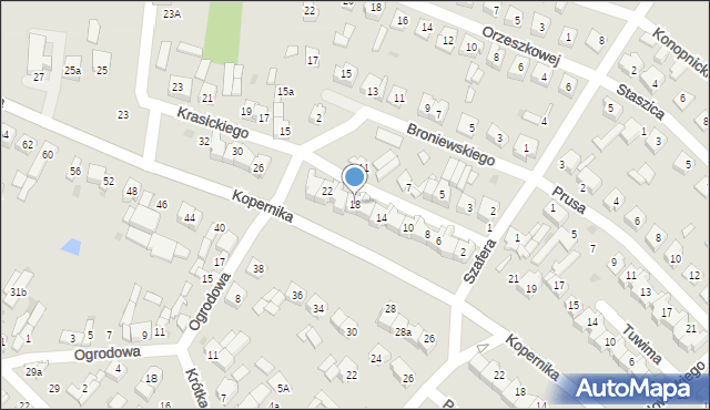 Stryków, Krasickiego Ignacego, bp., 18, mapa Stryków