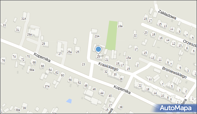 Stryków, Krasickiego Ignacego, bp., 23, mapa Stryków