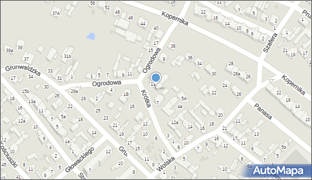 Stryków, Krótka, 9, mapa Stryków