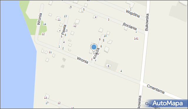 Strykowo, Krucza, 3, mapa Strykowo